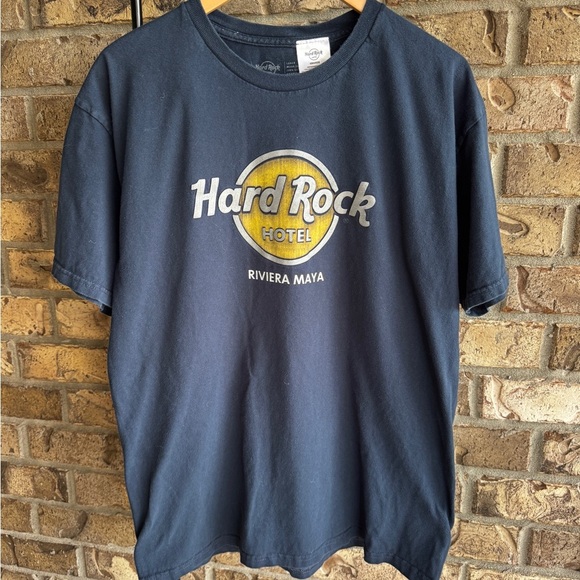 Hard Rock Cafe Other - Hard Rock Hotel Riviera Maya T-Shirt Navy Blue Graphic Logo Tee Men’s Size L